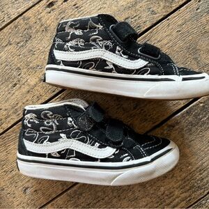 Vans Kids Black and White Dino Sneakers